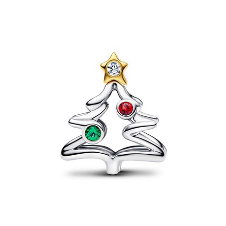 Pandora Christmas Tree Two-Tone Charm