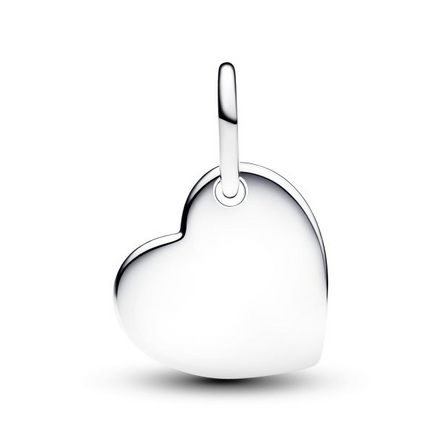 Pandora Engravable Heart Aqua Blue Stone Dangle Charm