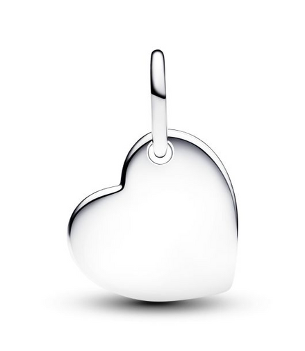 Pandora Engravable Heart Aqua Blue Stone Dangle Charm