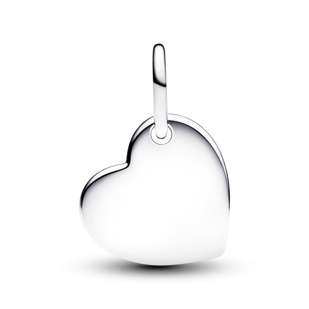 Pandora Engravable Heart Pink Stone Dangle Charm