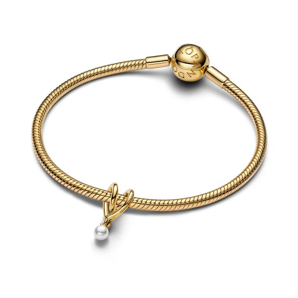 Pandora Moments 14K Gold-Plated Wrapped Heart Gold-Plated Charm
