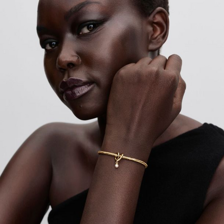 Pandora Wrapped Heart Gold-Plated Charm