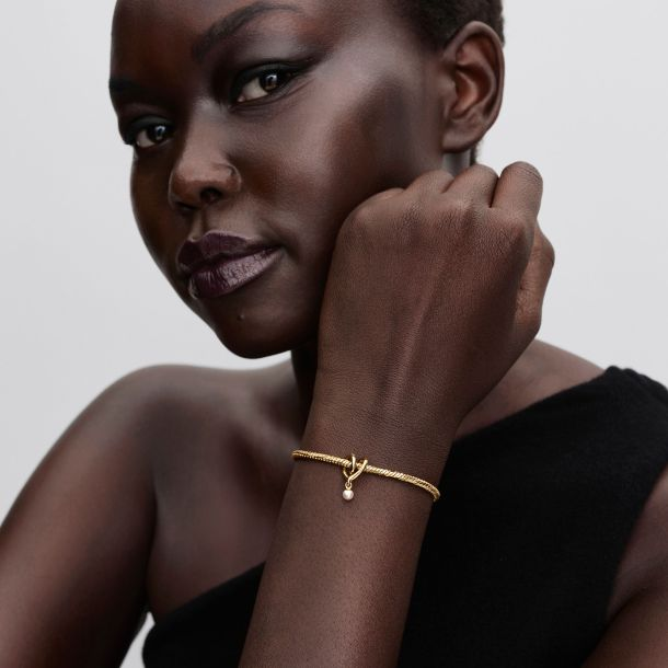 Pandora Wrapped Heart Gold-Plated Charm