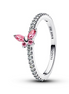 Pandora Sparkling Pink Butterfly Ring Size 6