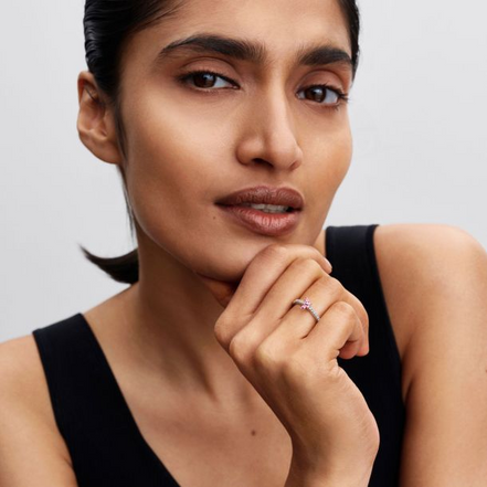 Pandora Sparkling Pink Butterfly Ring Size 6