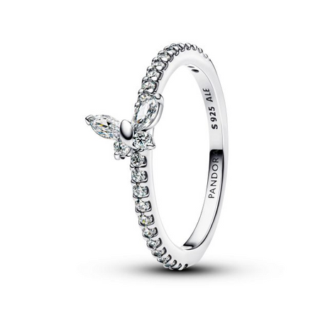 Pandora Sparkling Butterfly Ring Size 7.5