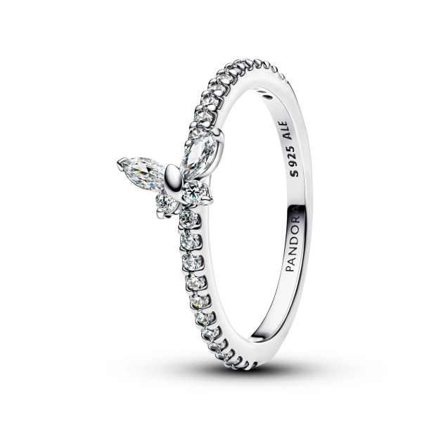 Pandora Sparkling Butterfly Ring Size 7.5