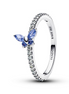 Pandora Sparkling Blue Butterfly Ring Size 6