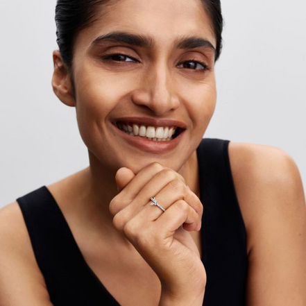 Pandora Sparkling Butterfly Ring Size 7