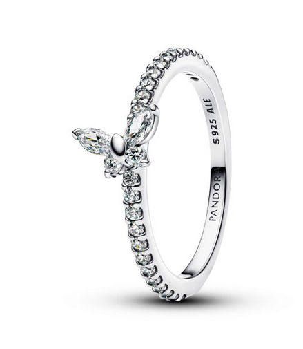 Pandora Sparkling Butterfly Ring Size 6
