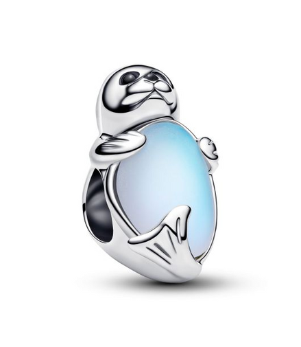 Pandora Moments Silver Iridescent Seal Charm