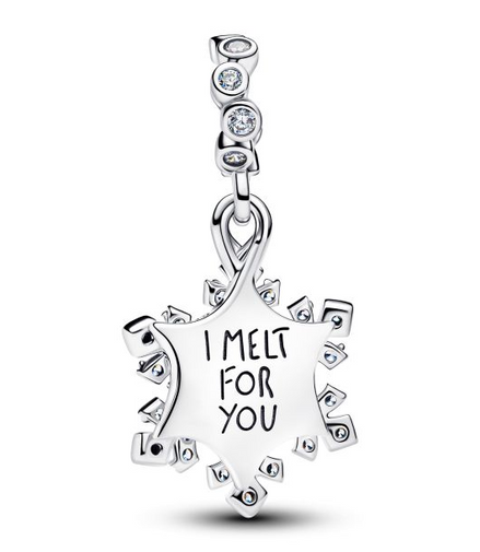 Pandora Opalescent Snowflake Double Dangle Charm