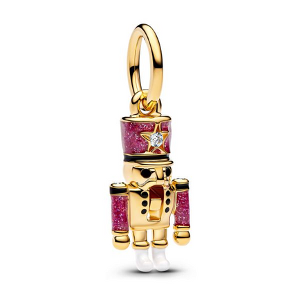 Pandora Moveable Nutcracker Gold-Plated Dangle Charm