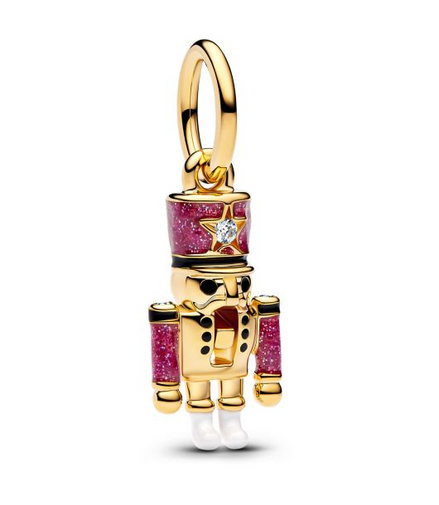 Pandora Moveable Nutcracker Gold-Plated Dangle Charm