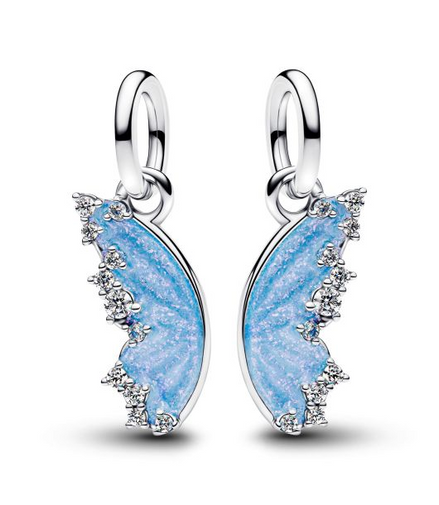 Pandora Moments Silver Splitable Blue Butterfly Dangle Charm