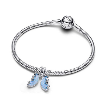Pandora Moments Silver Splitable Blue Butterfly Dangle Charm