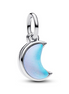 Pandora Moments Silver Crescent Moon Double Dangle Charm