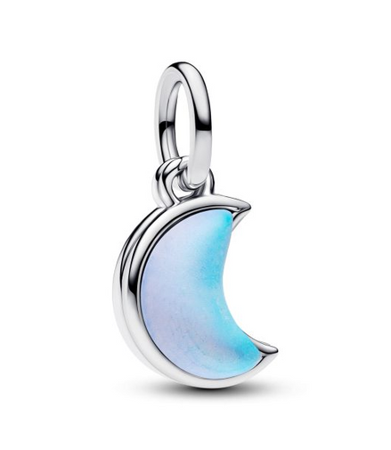 Pandora Moments Silver Crescent Moon Double Dangle Charm
