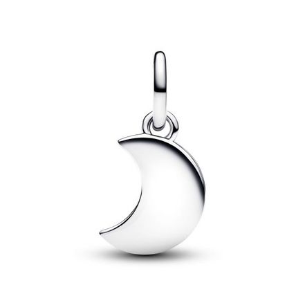 Pandora Moments Silver Crescent Moon Double Dangle Charm