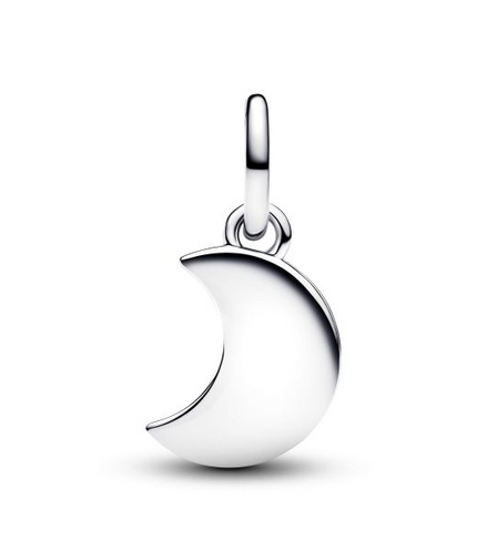 Pandora Moments Silver Crescent Moon Double Dangle Charm