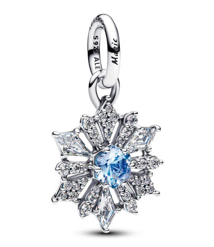 Pandora X Disney Silver Frozen Queen Elsa Snowflake Dangle Charm