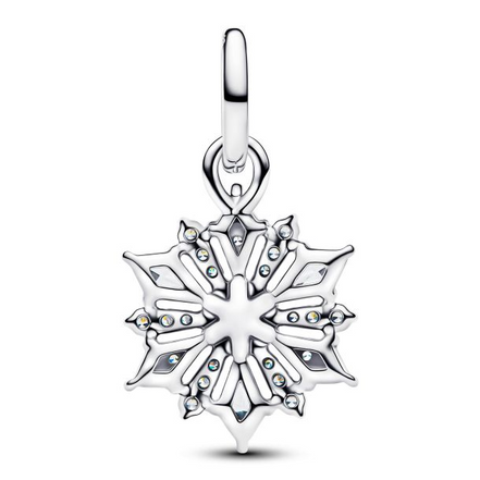 Pandora X Disney Silver Frozen Queen Elsa Snowflake Dangle Charm