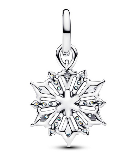 Pandora X Disney Silver Frozen Queen Elsa Snowflake Dangle Charm