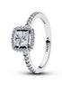Pandora Sparkling Square Halo Ring Size 8.5