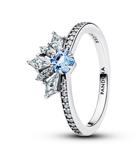 Pandora X Disney Silver Frozen Queen Elsa Tiara Ring Size 6