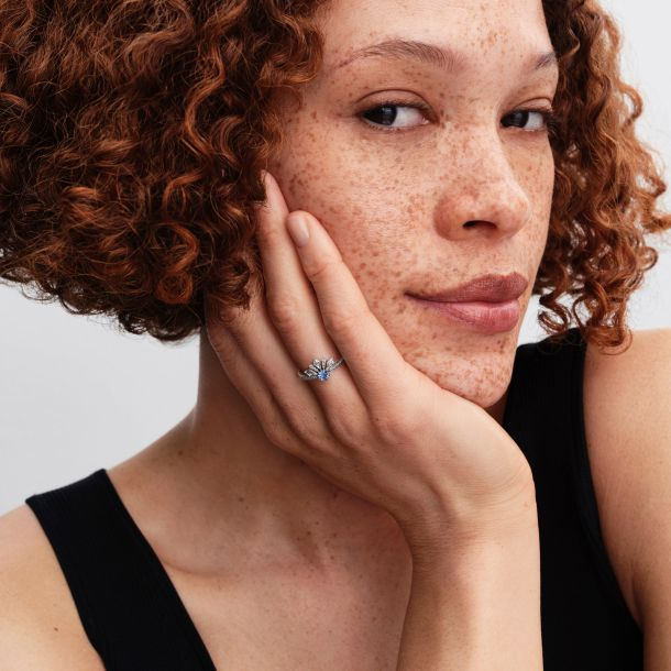 Pandora Disney Frozen Queen Elsa Tiara Ring Size 6