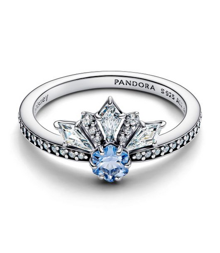 Pandora X Disney Silver Frozen Queen Elsa Tiara Ring Size 7