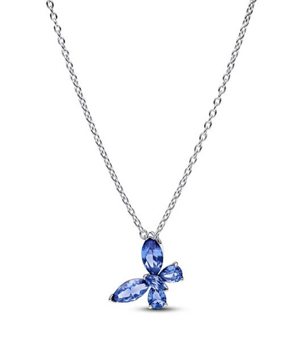 Pandora Blue Butterfly Pendant Necklace