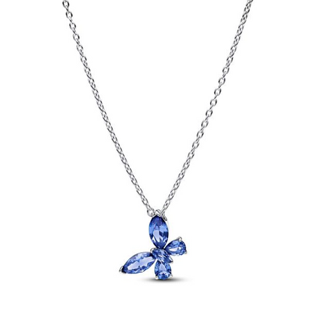 Pandora Blue Butterfly Pendant Necklace