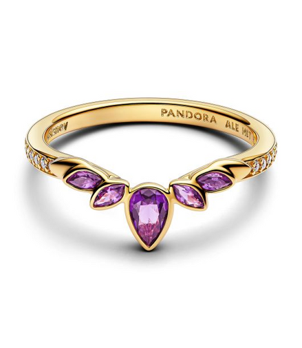 Pandora Disney Frozen Queen Anna Gold-Plated Tiara Ring Size 7.5