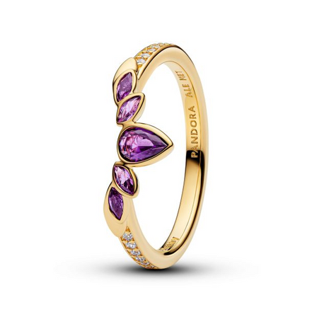 Pandora X Disney 14K Gold-Plated Frozen Queen Anna Tiara Ring Size 9