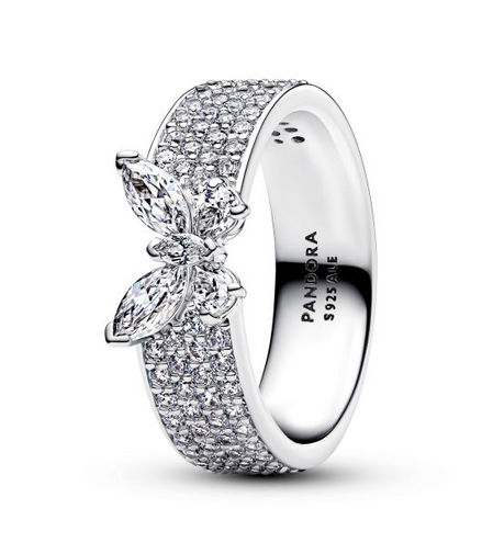 Pandora Sparkling Butterfly Bold Ring Size 7.5