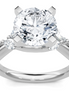 14K White Gold 0.33 CTW Diamond Marquise Shaped Vine Floral Semi-Mount Engagement Ring