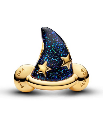 Pandora Disney Mickey Mouse Sorcerer's Hat Gold-Plated Charm