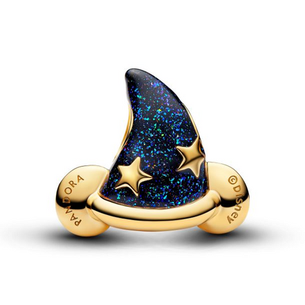 Pandora Disney Mickey Mouse Sorcerer's Hat Gold-Plated Charm