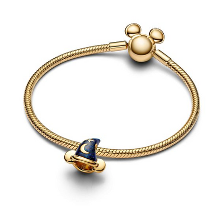 Pandora Disney Mickey Mouse Sorcerer's Hat Gold-Plated Charm