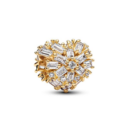 Pandora Sparkling Heart Gold-Plated Charm
