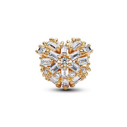 Pandora Sparkling Heart Gold-Plated Charm