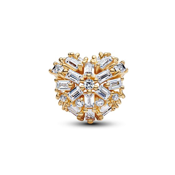 Pandora Sparkling Heart Gold-Plated Charm