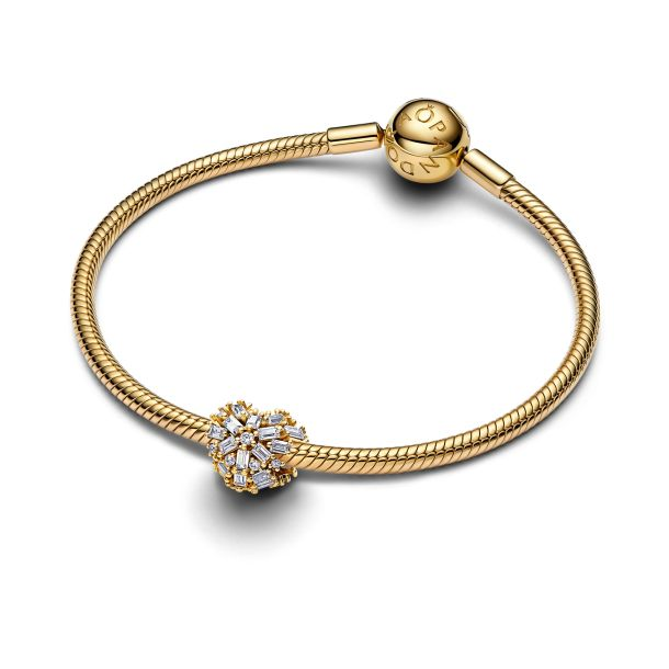 Pandora Sparkling Heart Gold-Plated Charm