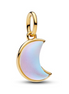 Pandora Sparkling Crescent Moon Gold-Plated Dangle Charm