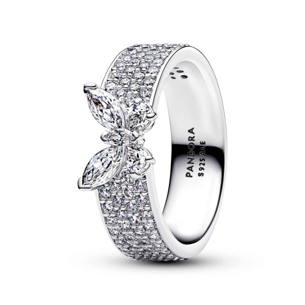 Pandora Sparkling Butterfly Bold Ring Size 6
