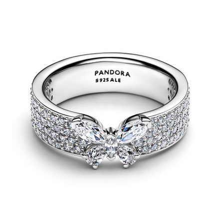 Pandora Sparkling Butterfly Bold Ring Size 6