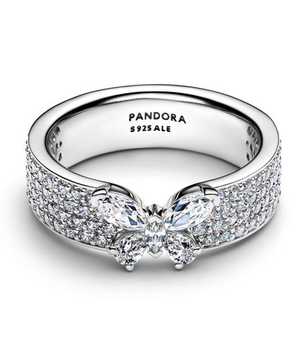 Pandora Sparkling Butterfly Bold Ring Size 6
