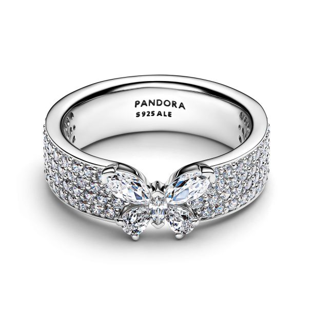 Pandora Sparkling Butterfly Bold Ring Size 6
