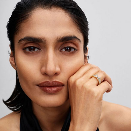 Pandora Sparkling Butterfly Bold Gold-Plated Ring Size 7